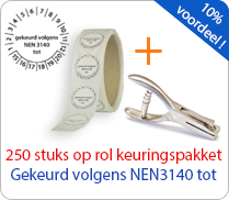Aktie pakketten keuringsstickers op rol - Gekeurd volgens NEN3140 tot Aktie pakketten keuringsstickers op rol - Gekeurd volgens NEN3140 tot