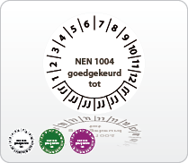 NEN1004 goedgekeurd tot - rond NEN1004 goedgekeurd tot - rond
