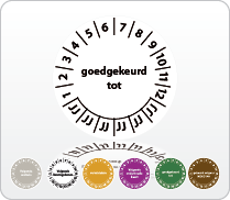 Goedgekeurd tot - rond Goedgekeurd tot - rond