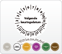 Volgende keuringsdatum - rond Volgende keuringsdatum - rond