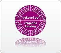 Gekeurd op - volgende keuring paars