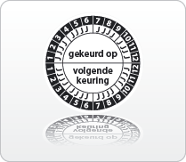 Gekeurd op - volgende keuring zwart-wit