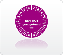 NEN1004 goedgekeurd tot paars