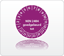 NEN2484 goedgekeurd tot paars