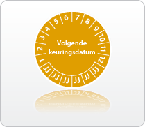 Volgende keuringsdatum oranje