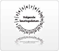 Volgende keuringsdatum zwart-wit