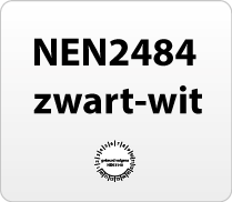 NEN2484 keurstickers zwart-wit