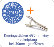 Jaartal 2018 rond 30mm