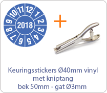 Jaartal 2018 rond 40mm