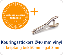 Gekeurd volgens NEN3140 - rond 40mm pakketten
