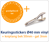 Goedgekeurd tot - rond 40mm pakketten