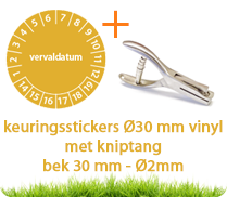 Vervaldatum - rond 30mm pakketten