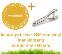 Vervaldatum - rond 40mm pakketten