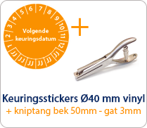 Volgende keuringsdatum - rond 40mm pakketten