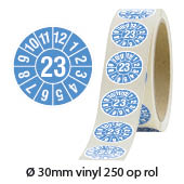 keuringsstickers rond IMO jaartal 23 blauw keuringsstickers rond IMO jaartal 23 blauw