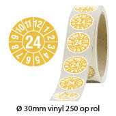 keuringssticker rond IMO jaartal 24 geel