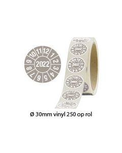 afbeelding keuringsstickers 2022 op rol 250 stuk