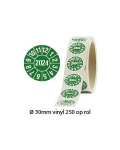 keuringssticker 2024 groen op rol 250 stuks