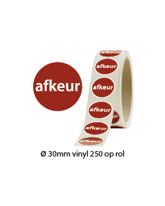 Sticker-afkeur-30mm-rond-op-rol-250-stuks