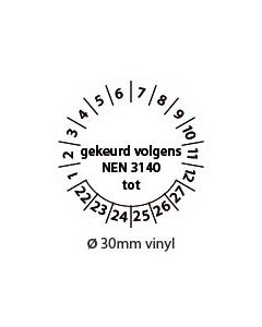 Keuringssticker-zwart-wit-gekeurd-volgens-NEN3140-tot-30mm-vinyl