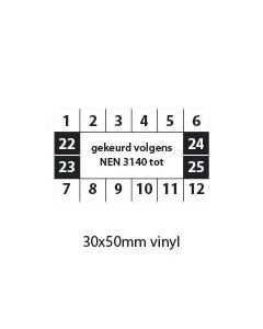keuringsticker-zwart-wit-gekeurd-volgens-NEN3140-tot-30x50mm-vinyl-rechthoek