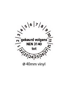 Keuringstickers-gekeurd-volgens-nen3140-tot-zwart-wit-40mm-vinyl-rond