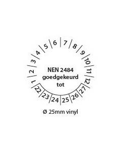 keuringsticker-zwart-wit-NEN2484-goedgekeurd-tot-25mm-vinyl-rond