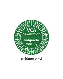 Keuringsticker-VCA-gekeurd-op-volgende-keuring-groen-40mm-vinyl-rond