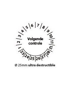 Keuringstickers-volgende-controle-zwart-wit-25mm-vinyl-rond