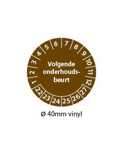 keuringstickers-volgende-onderhoudsbeurt-bruin-40mm-vinyl-rond