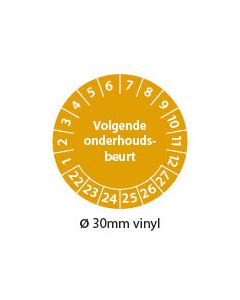 keuringstickers-volgende-onderhoudsbeurt-oranje-30mm-vinyl-rond
