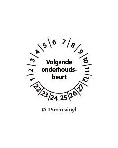 keuringsticker-zwart-wit-volgende-onderhoudsbeurt-25mm-vinyl-rond