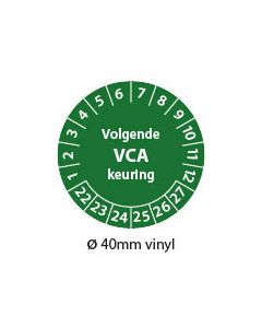 Keuringsticker-volgende-VCA-keuring-groen-40mm-vinyl-rond