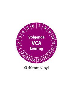 Keuringsticker-volgende-VCA-keuring-paars-40mm-vinyl-rond