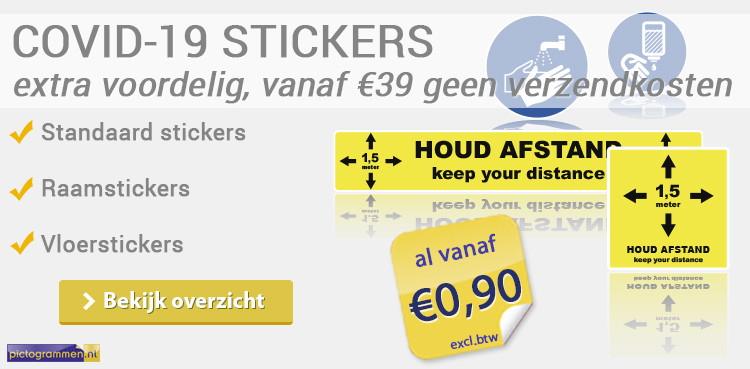 button Covid-19 pictogrammen en stickers