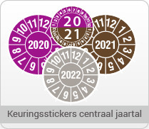 Bekijk categorie Keuringsstickers met centraal jaartal
