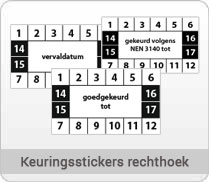 afbeelding rechthoekige keuringsstickers