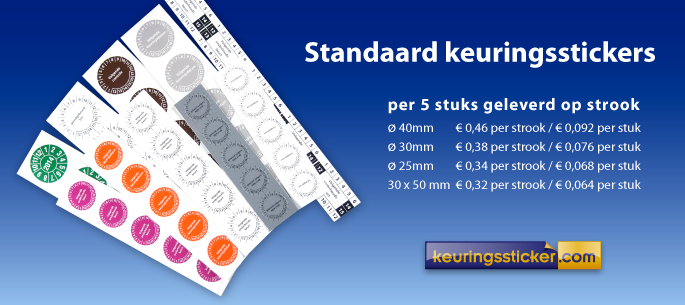afbeelding standaard keuringsstickers prijzen